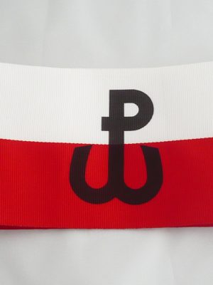 Opaska biało-czerwona na ramię ze znakiem Polska Walcząca - obrazek 4
