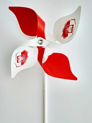 Wiatrak biało-czerwony – Wiatraczek Polska - ZŁOŻONY / 5 sztuk - obrazek 3