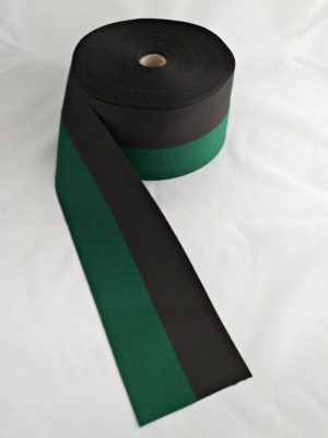 Taśma/wstęga rypsowa czarno-zielona – wstęga górnicza, szerokość 10cm - obrazek 3