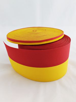 Taśma/wstęga rypsowa żółto-czerwona / czerwono-żółta – szerokość 1cm - obrazek 5