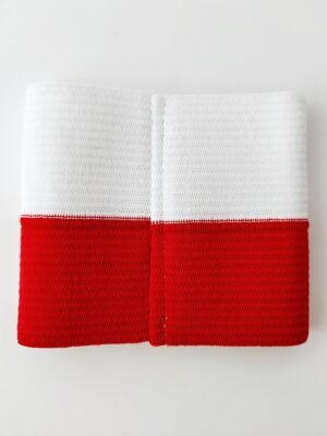 Elastyczna, biało-czerwona opaska na ramię DLA DZIECKA - obrazek 3