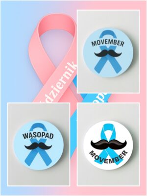 Magnes Niebieska Wstążka - MOVEMBER - WĄSOPAD - obrazek 1