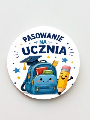 Przypinka Pasowanie na Ucznia / zapięcie agrafka – żabka - obrazek 4
