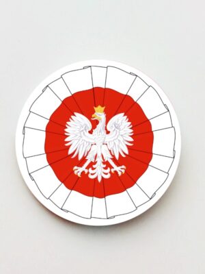 Magnes Kokarda Narodowa z Orłem 56mm - obrazek 1