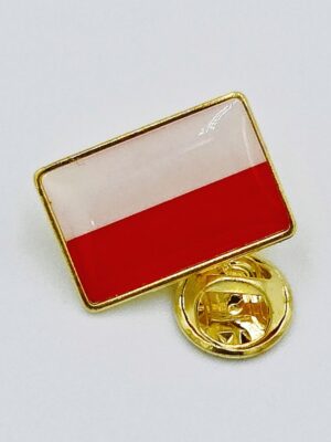 Flaga Polski - metalowy pin - obrazek 3