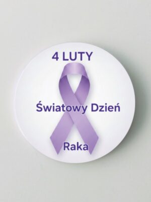 Przypinka Lawendowa Wstążka - 4 luty - Światowy Dzień Raka - obrazek 1