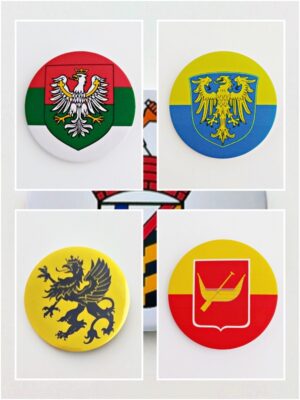 Przypinki miast i regionów Polski