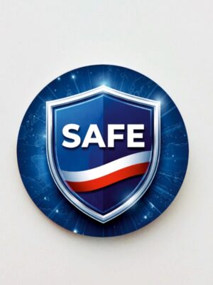 Przypinka SAFE - symbol bezpieczeństwa i spokoju - obrazek 3