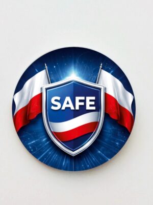 Przypinka SAFE - symbol bezpieczeństwa i spokoju - obrazek 4