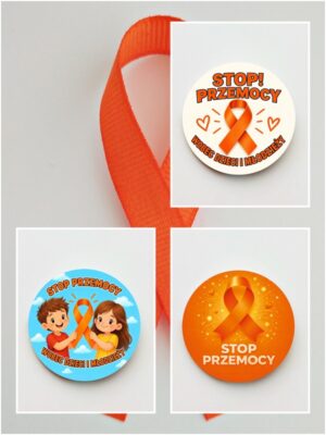 Magnes Pomarańczowa Wstążka – Stop Przemocy!