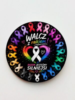 Przypinka Walcz z Rakiem - Razem jesteśmy silniejsi! - obrazek 1