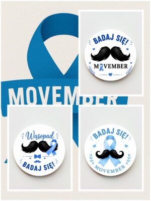 Magnes Niebieska Wstążka - MOVEMBER - WĄSOPAD - BADAJ SIĘ! - obrazek 1