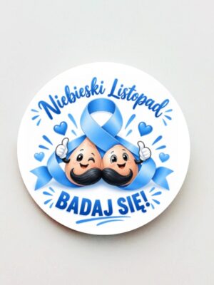 Przypinka Niebieski Listopad - Badaj się! - obrazek 1