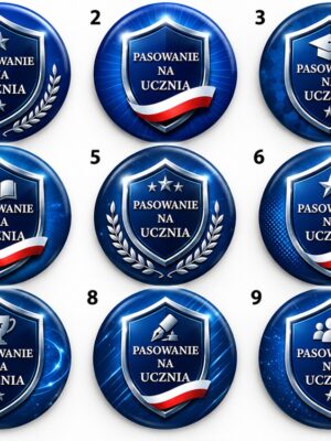 Magnes Pasowanie na Ucznia – granatowa odznaka dla pierwszoklasisty - obrazek 3
