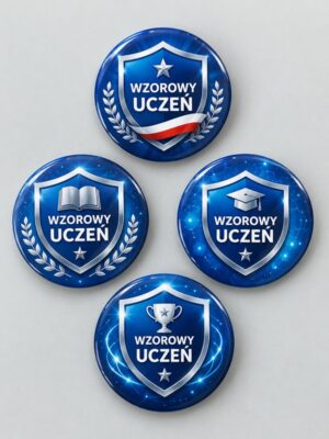 Przypinka Wzorowy Uczeń – granatowa odznaka - obrazek 1