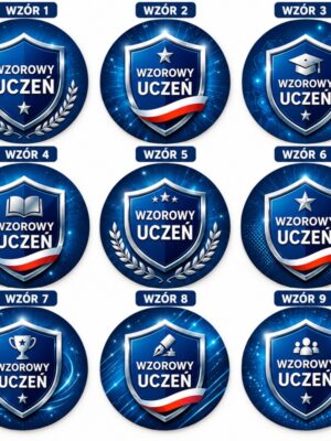 Przypinka Wzorowy Uczeń – granatowa odznaka - obrazek 3