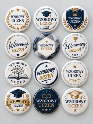 Przypinka Wzorowy Uczeń – elegancka odznaka szkolna - obrazek 3
