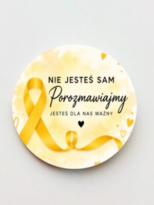 Przypinka Żółty Wrzesień - Porozmawiajmy - Jesteś Ważny - obrazek 1